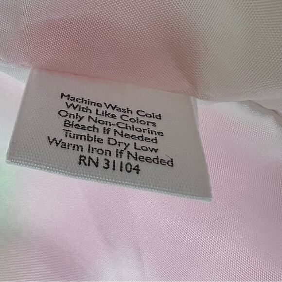 Kim Rogers Petite 100% linen pink floral open front lightweight blazer jacket L - Picture 7 of 8